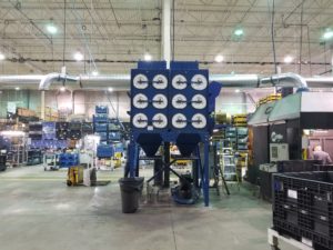 | AST Mechanical Inc. Installation of additional dust collector, mid-facility for at-source extraction | AST Mechanical